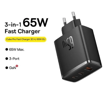 Sạc Baseus Cube Pro 2C + U 65W EU 2